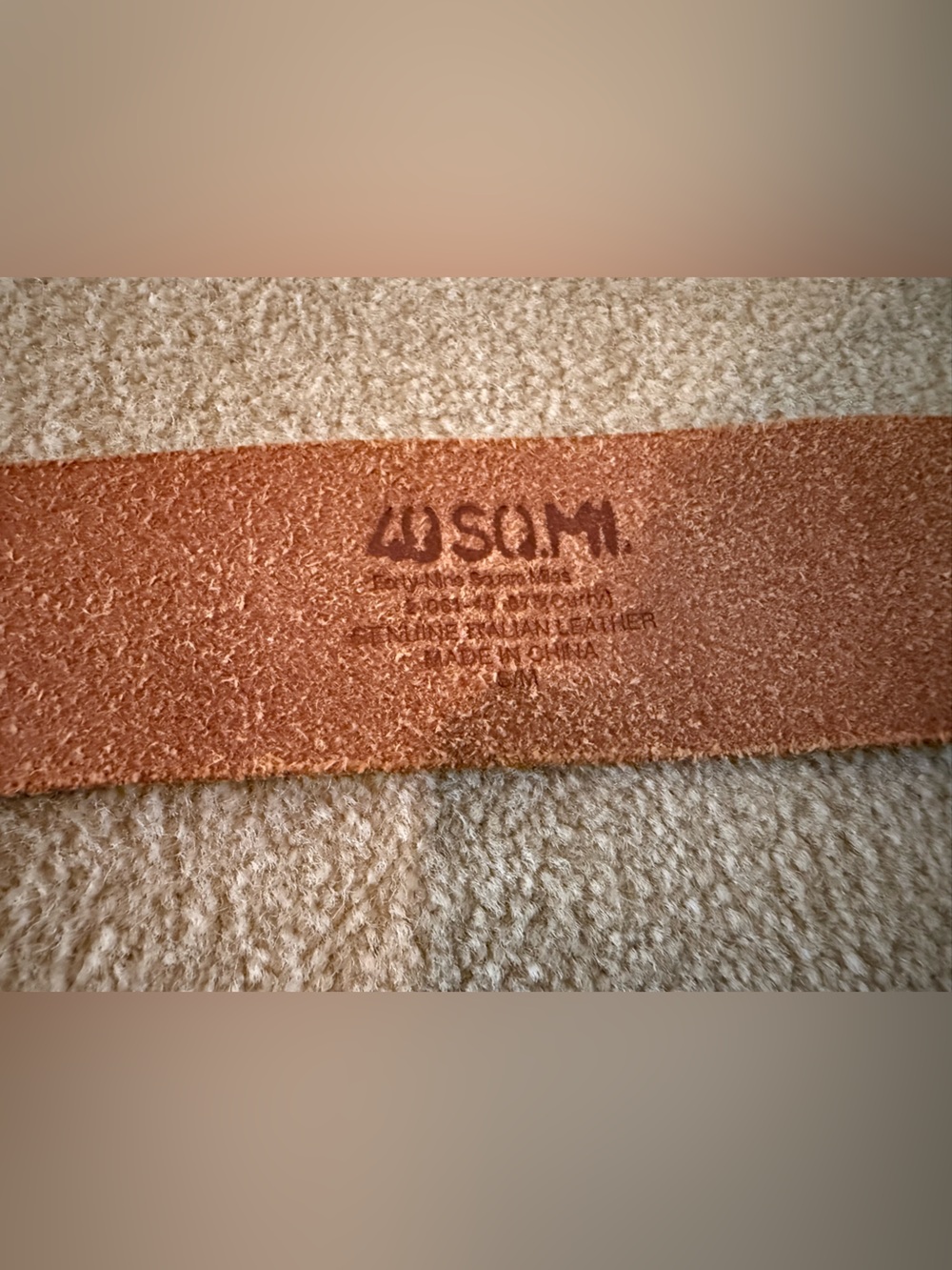 Women's Wide Tan Leather Belt - Picture 2 of 2